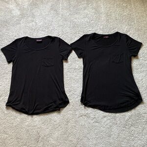 Lot of 2 NWOT Peachymama XS Black Nursing Tops